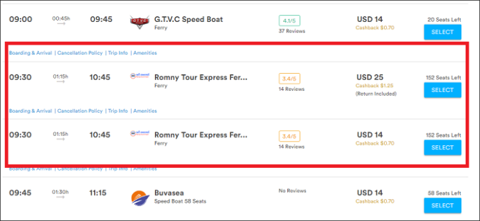 Romny Tour Express Ferry