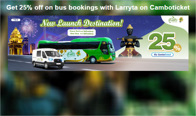 Larryta bus ticket in cambodia